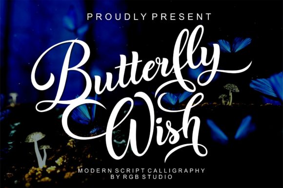 Bring Elegant Flourish to Your Designs with Butterfly Wish