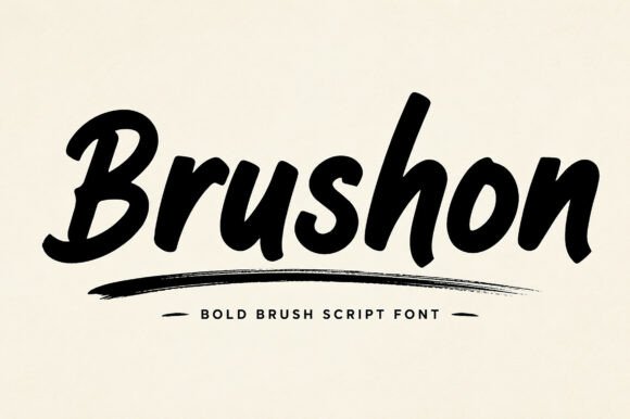 Brushon: A Bold Brush Script Font for Authentic Design