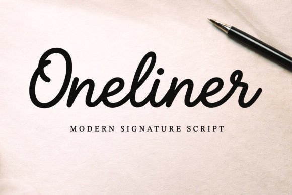 Oneliner: The Monoline Script Font for Modern Designers