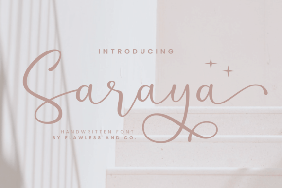 Saraya: A Sweet Script for Invitations and Logos